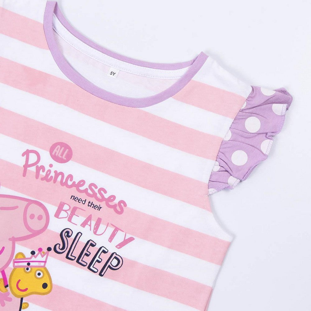 Sommerpyjama Peppa Pig in Lila Pink