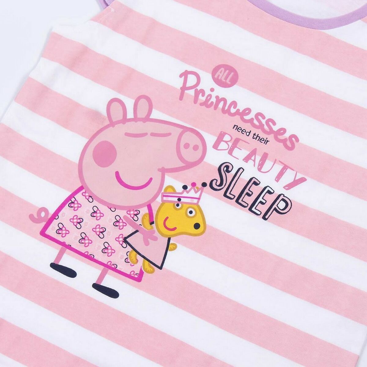 Sommerpyjama Peppa Pig in Lila Pink