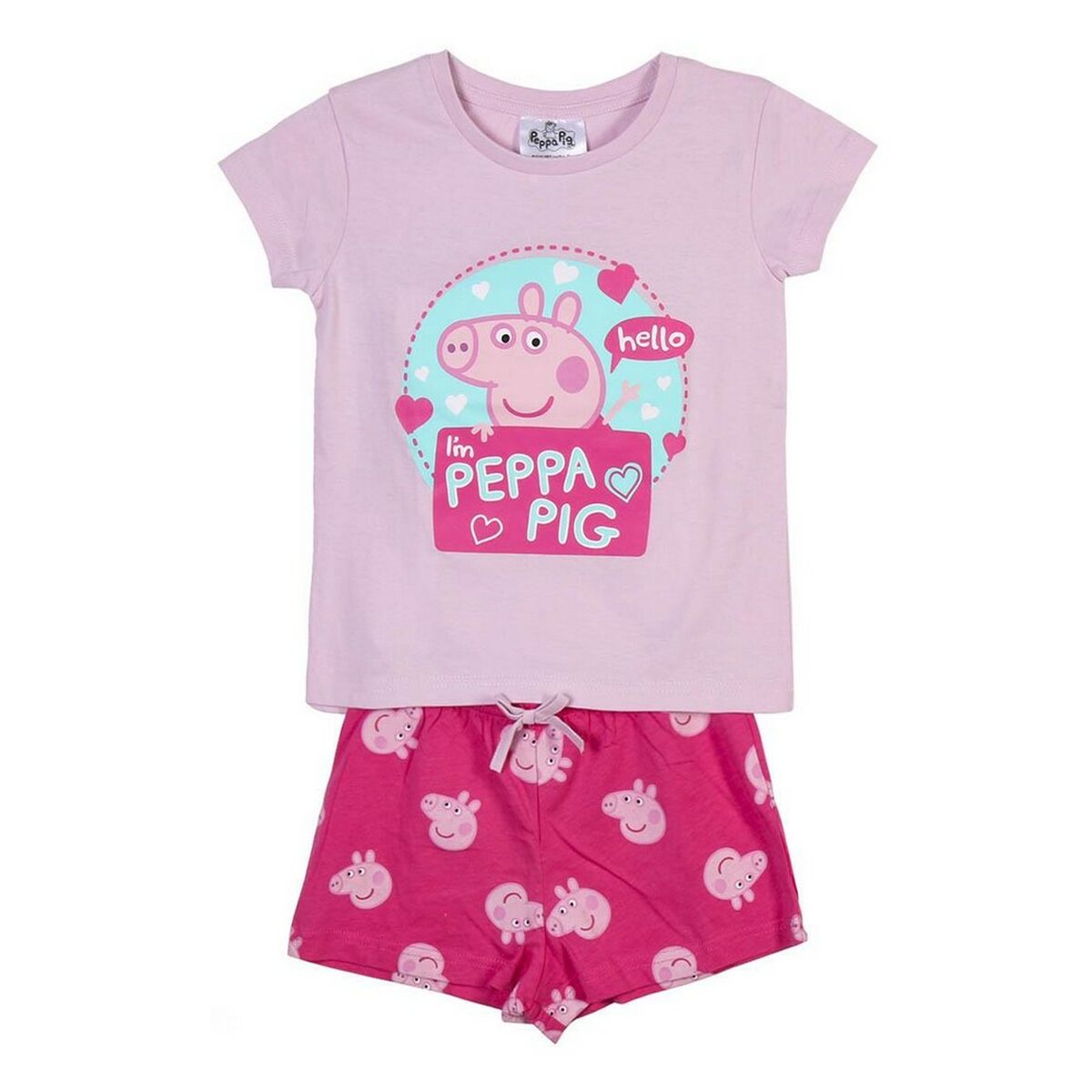 Sommerpyjama Peppa Pig in Pink