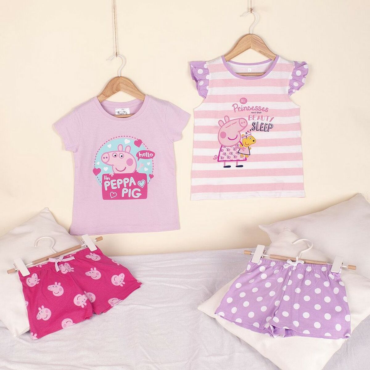 Sommerpyjama Peppa Pig in Pink