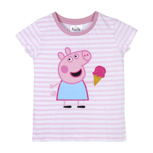 Peppa Pig Kinder-T-Shirt mit kurzen Ärmeln in Pink