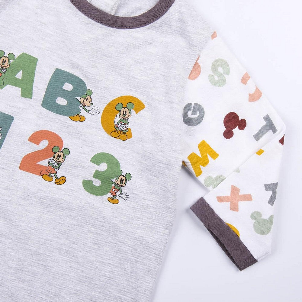 Langärmeliger Mickey Maus Strampler
