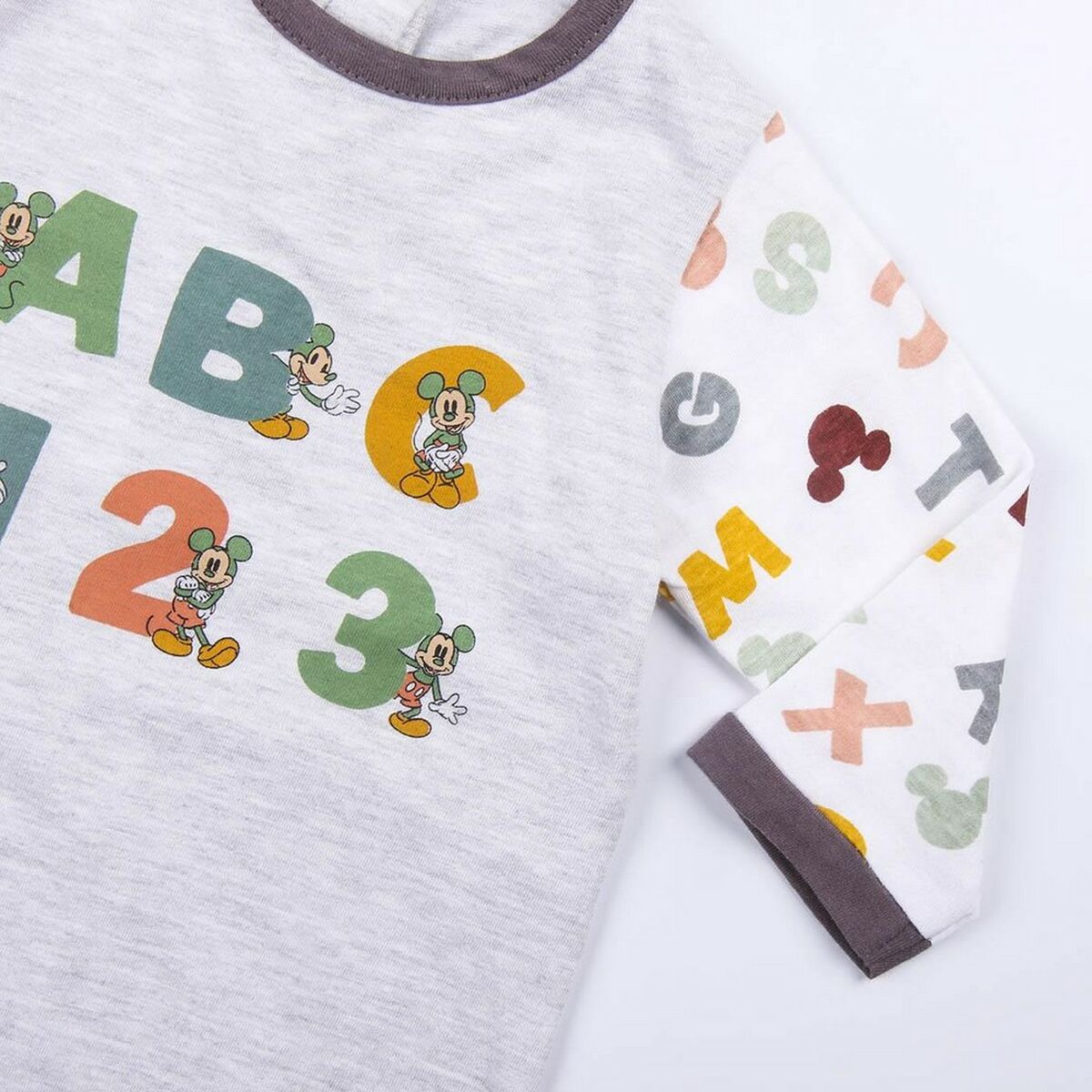 Langärmeliger Mickey Maus Strampler