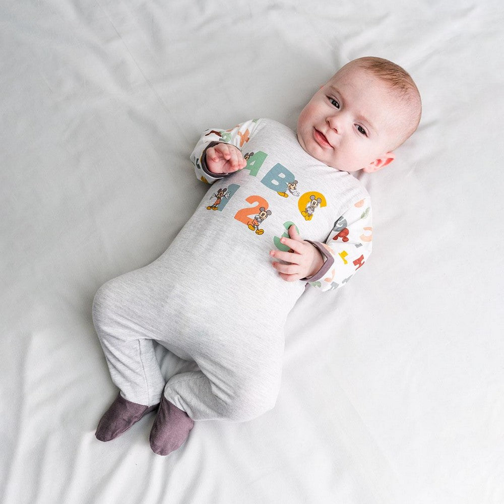 Langärmeliger Mickey Maus Strampler