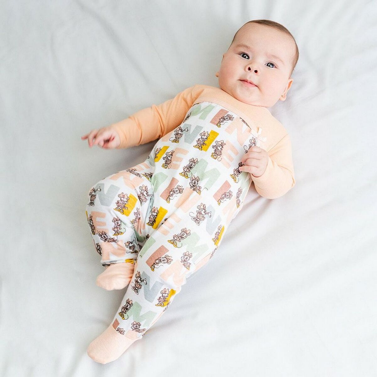 Langärmeliger Minnie Maus Strampler