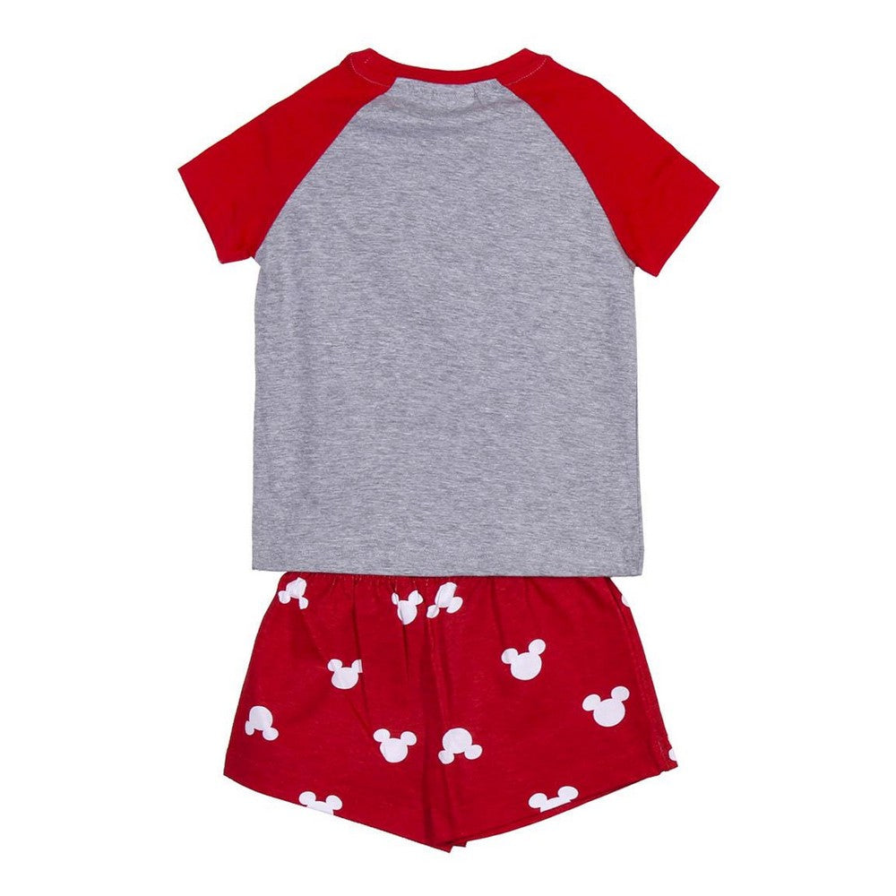 Sommerpyjama Minnie Mouse in Rot-Grau