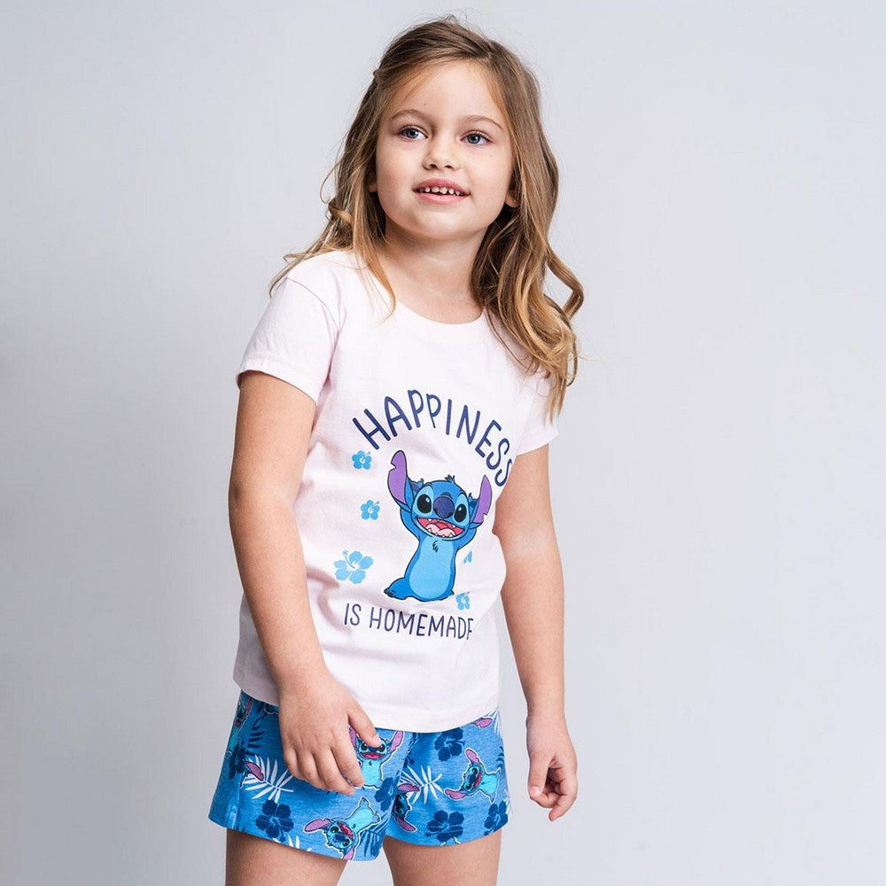 Sommerpyjama Stitch in Blau – Für süße Träume in der Sommernacht