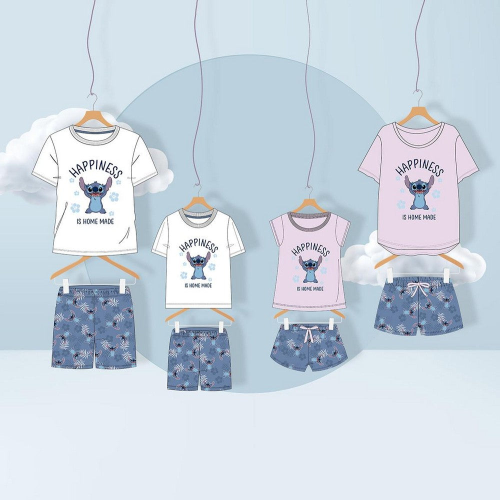 Sommerpyjama Stitch in Blau – Für süße Träume in der Sommernacht