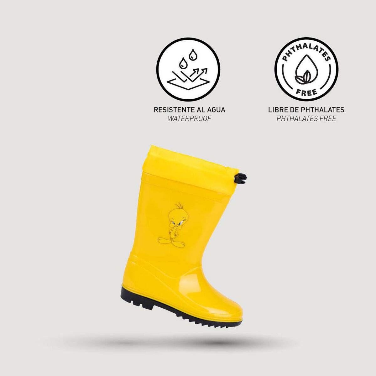 Looney Tunes Kinder Gummistiefel – Fröhlicher Puddlespaß in Gelb