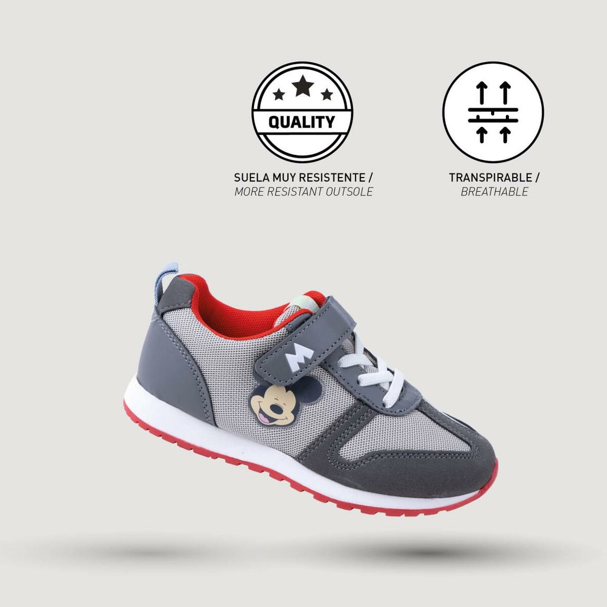 Mickey Mouse children's sports shoes in grey