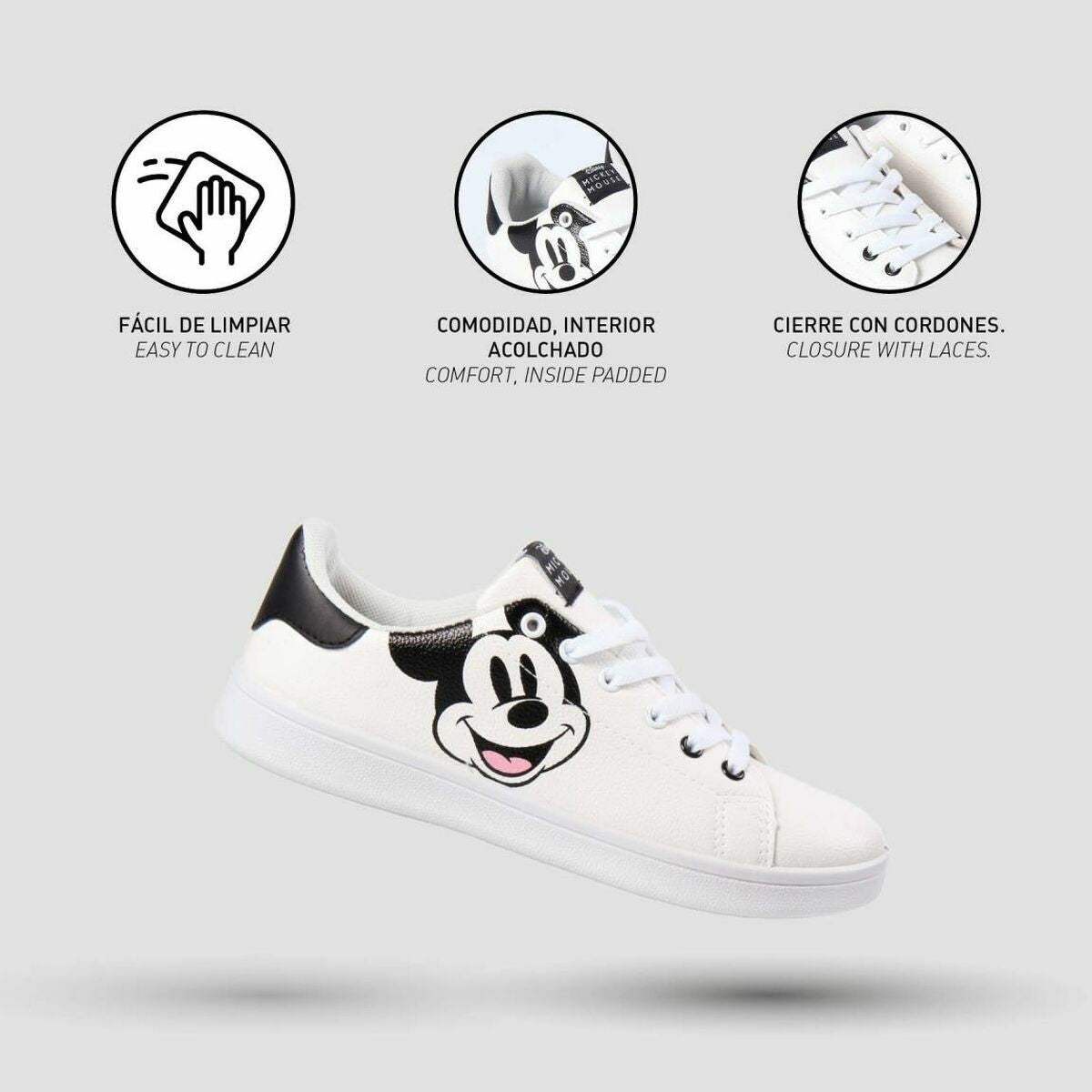 Mickey Mouse children's sports shoes in white