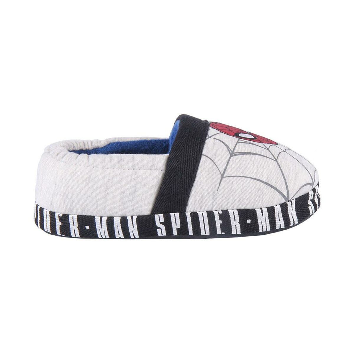 Spiderman Kinderhausschuhe in Hellgrau – Superheldenfußbekleidung für zu Hause