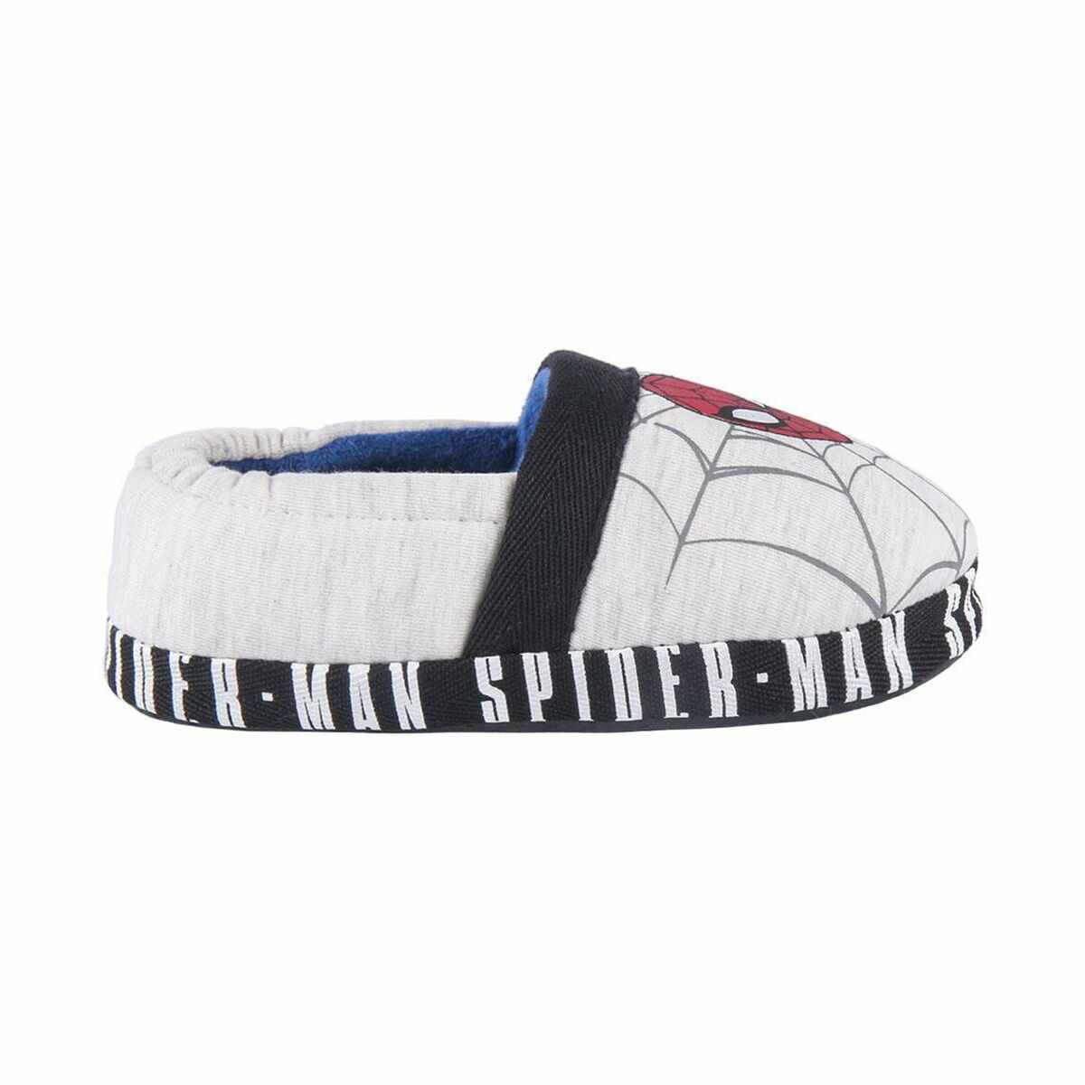 Spiderman Kinderhausschuhe in Hellgrau – Superheldenfußbekleidung für zu Hause