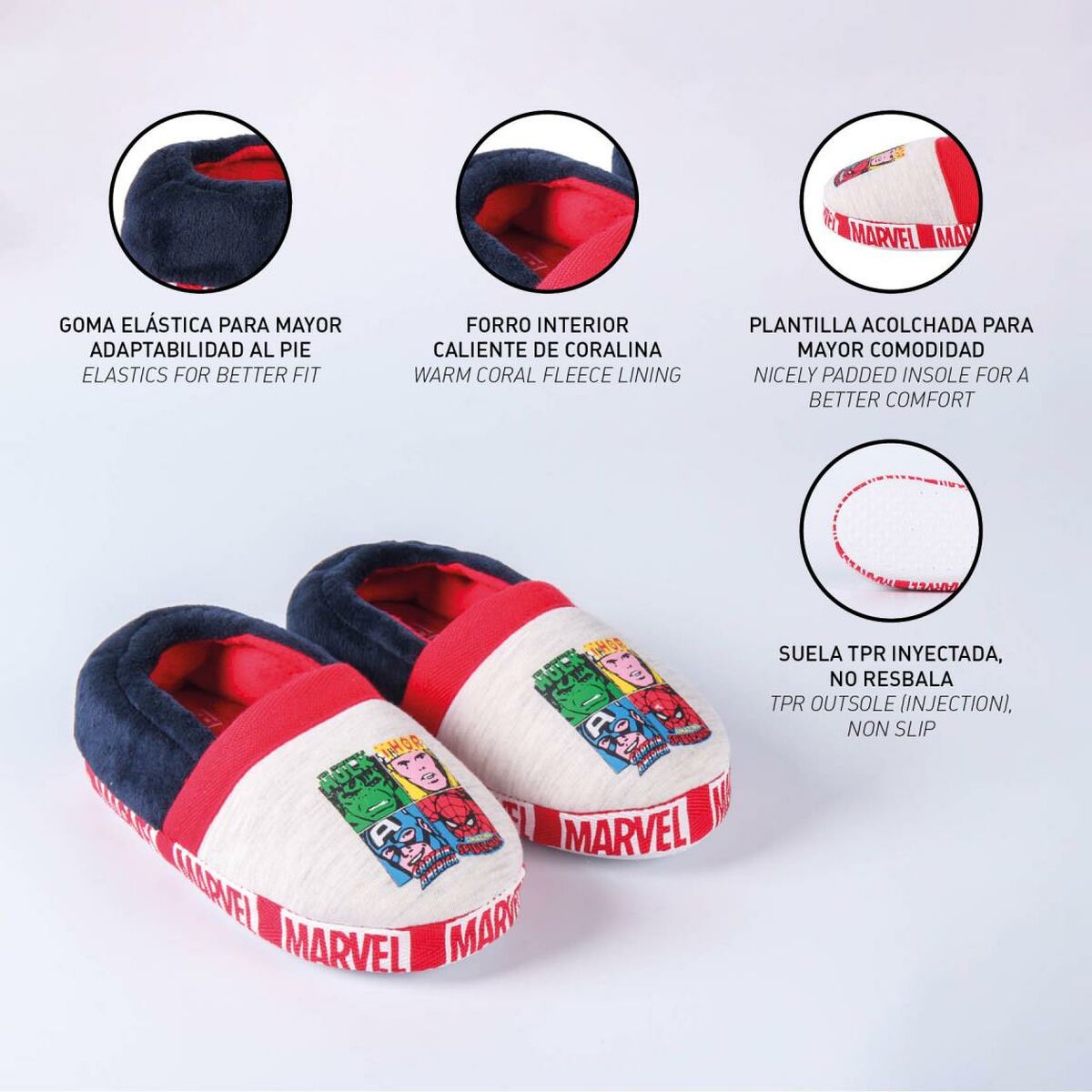 The Avengers Kinderhausschuhe in Grau – Heldenschritte im eigenen Zuhause