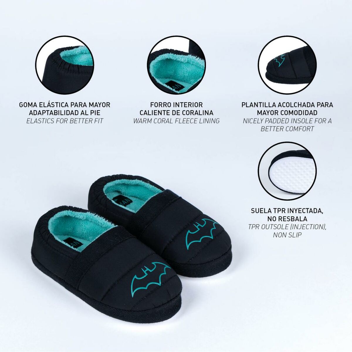 Batman children's slippers - superhero comfort for little feet