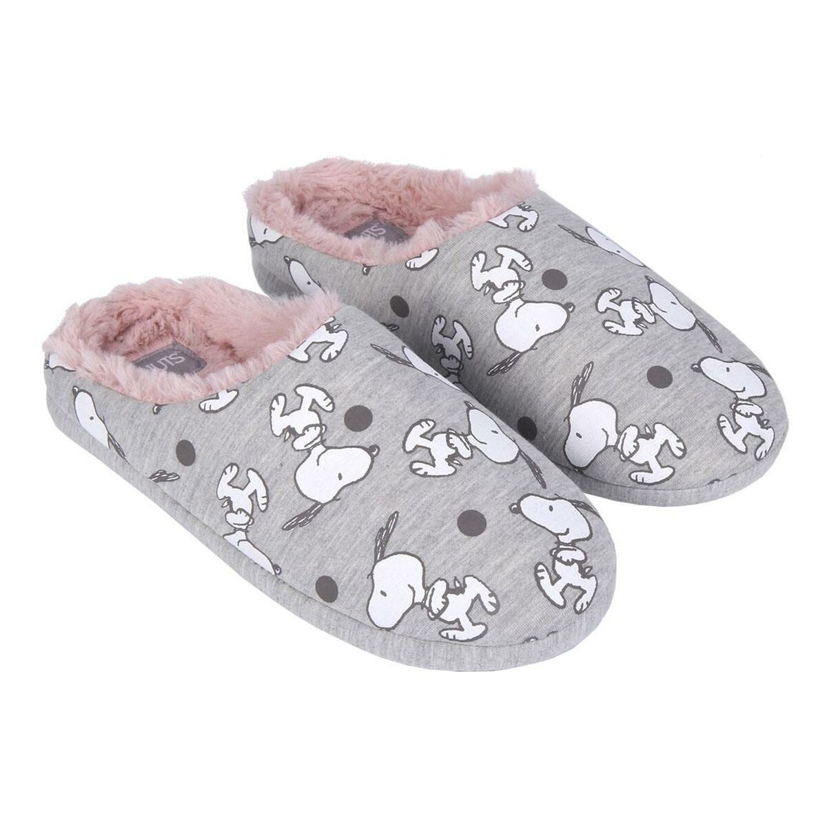 Snoopy children's slippers in light grey – Fun steps with Peanuts