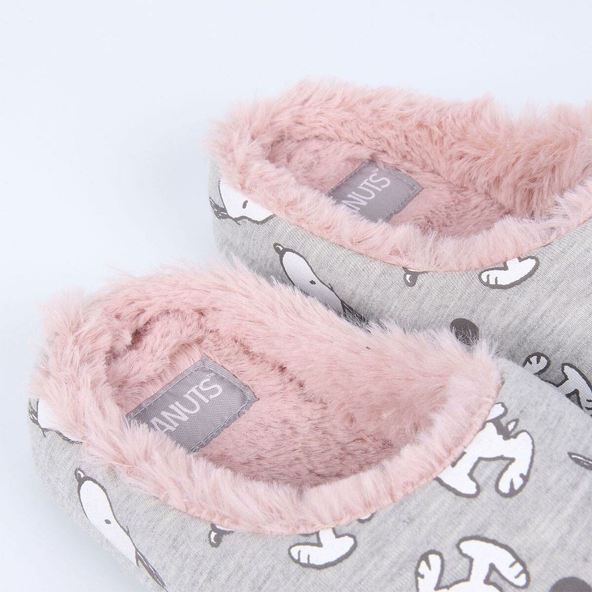 Snoopy children's slippers in light grey – Fun steps with Peanuts