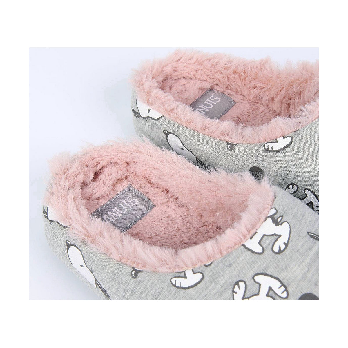 Snoopy children's slippers in light grey – Fun steps with Peanuts
