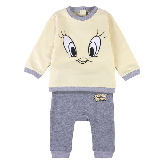 Looney Tunes Baby-Trainingsanzug in Gelb und Grau