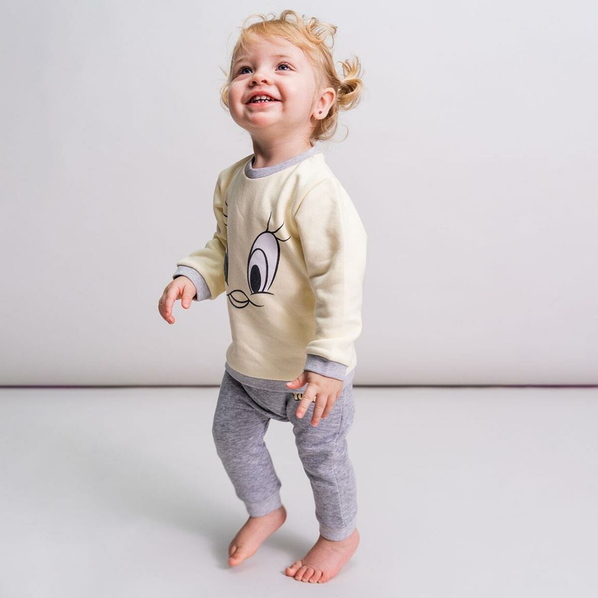 Looney Tunes Baby-Trainingsanzug in Gelb und Grau
