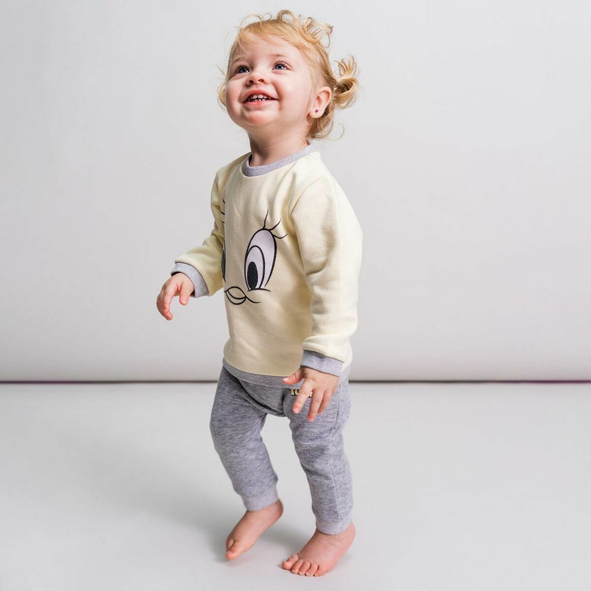 Looney Tunes Baby-Trainingsanzug in Gelb und Grau
