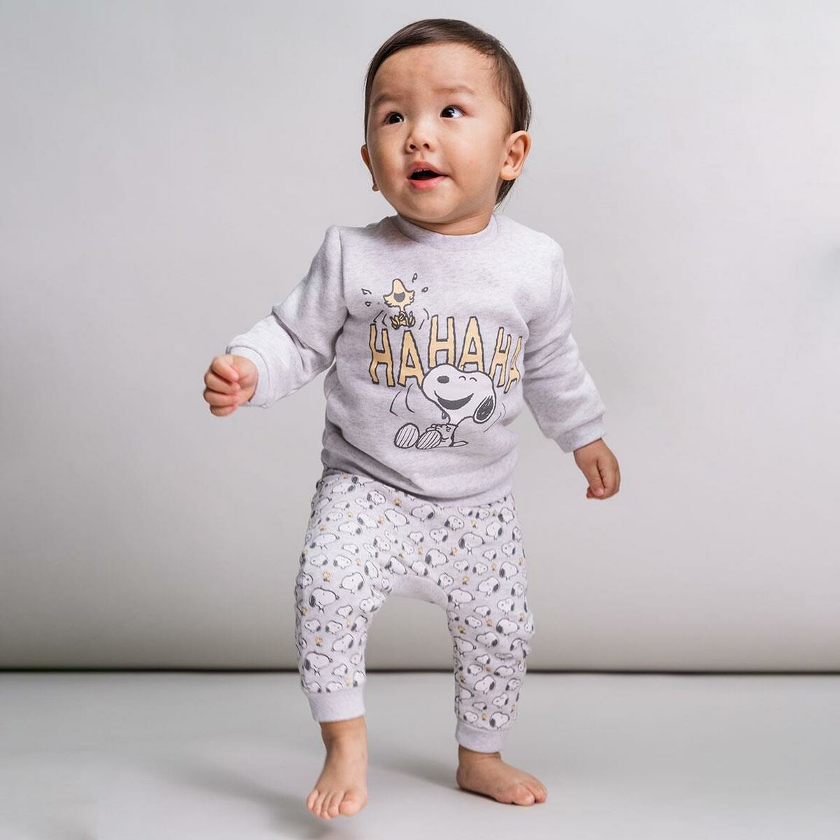 Snoopy Baby-Trainingsanzug in Grau