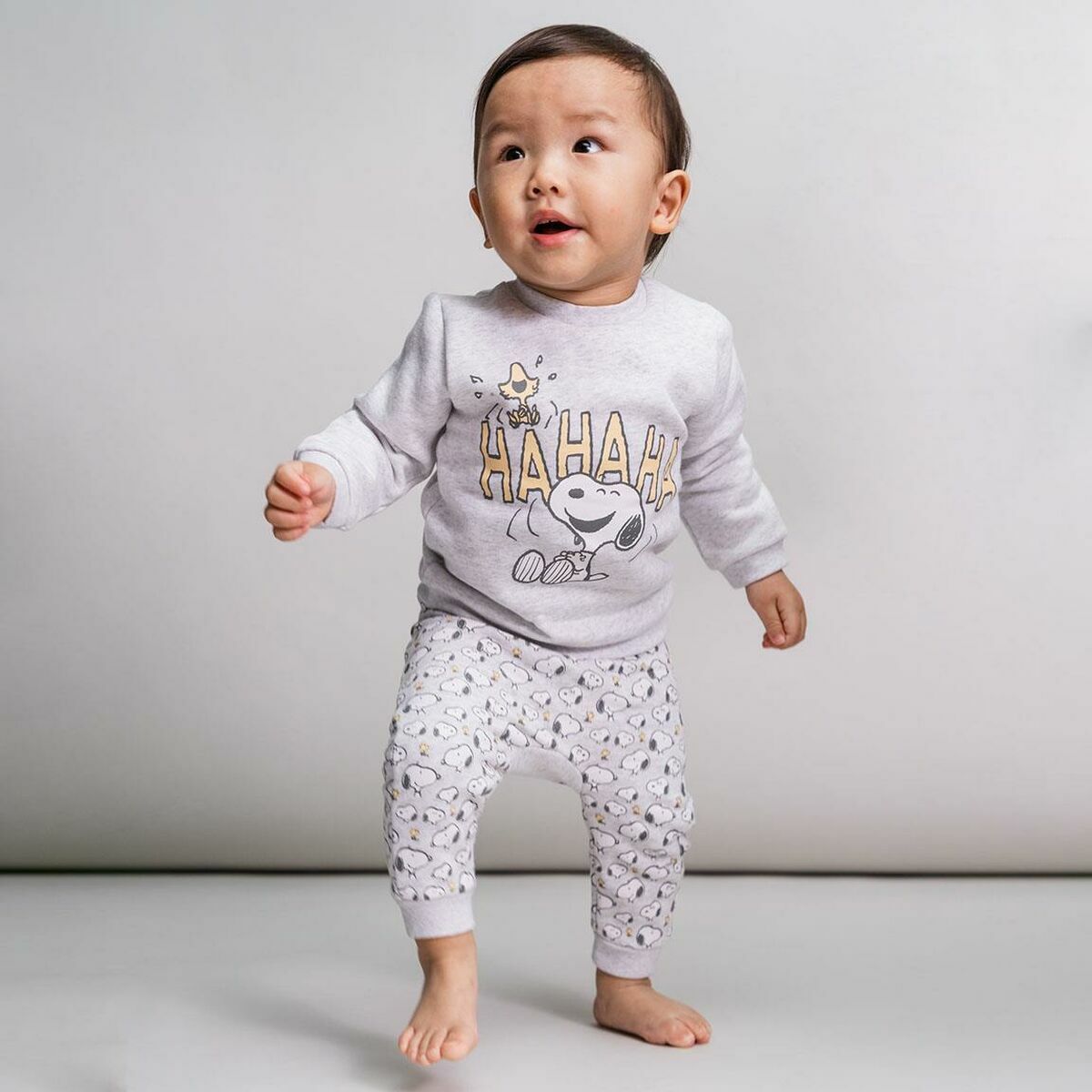 Snoopy Baby-Trainingsanzug in Grau