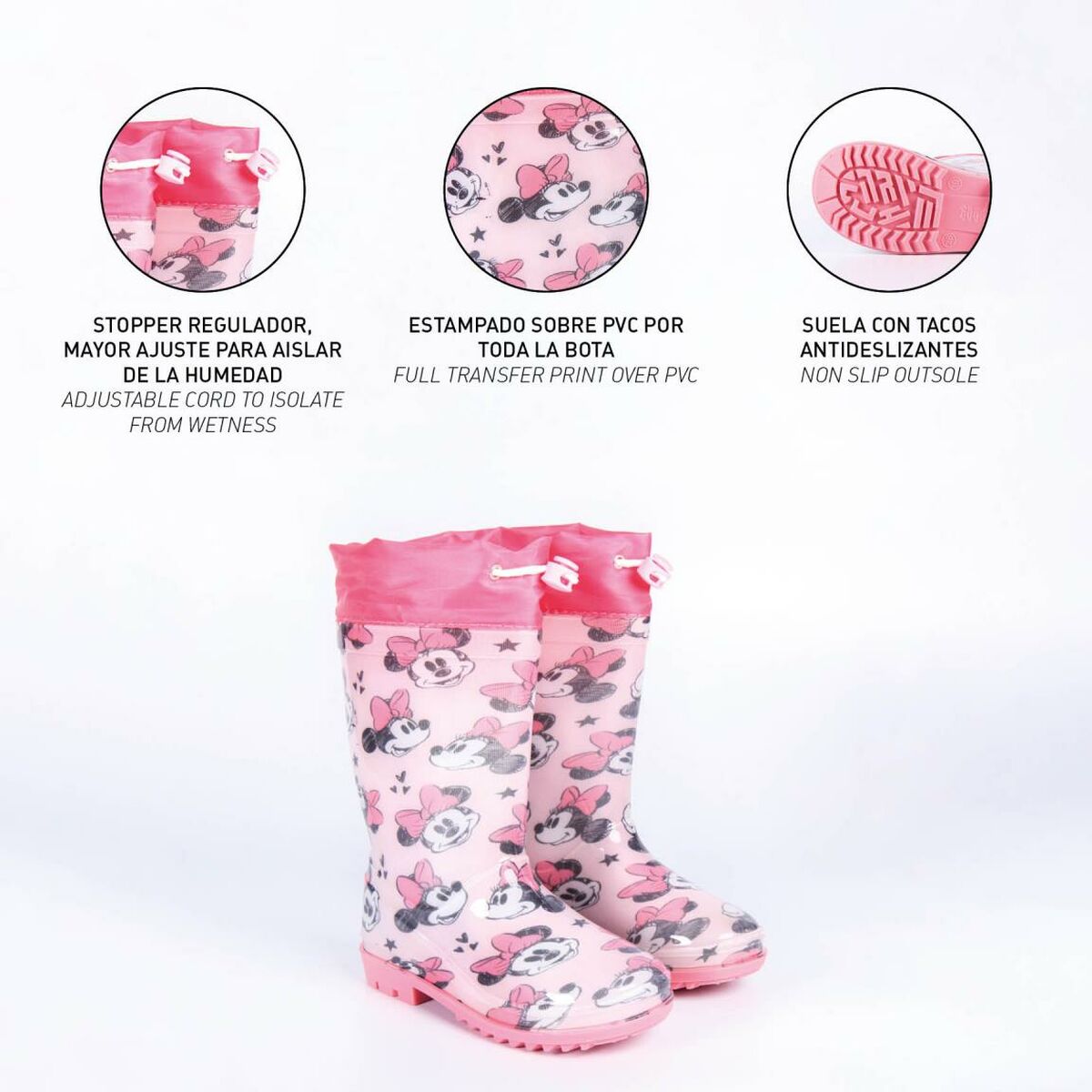 Minnie Maus Kinder Gummistiefel in Leuchtendem Pink – Ein Spritzer Magie an Regentagen