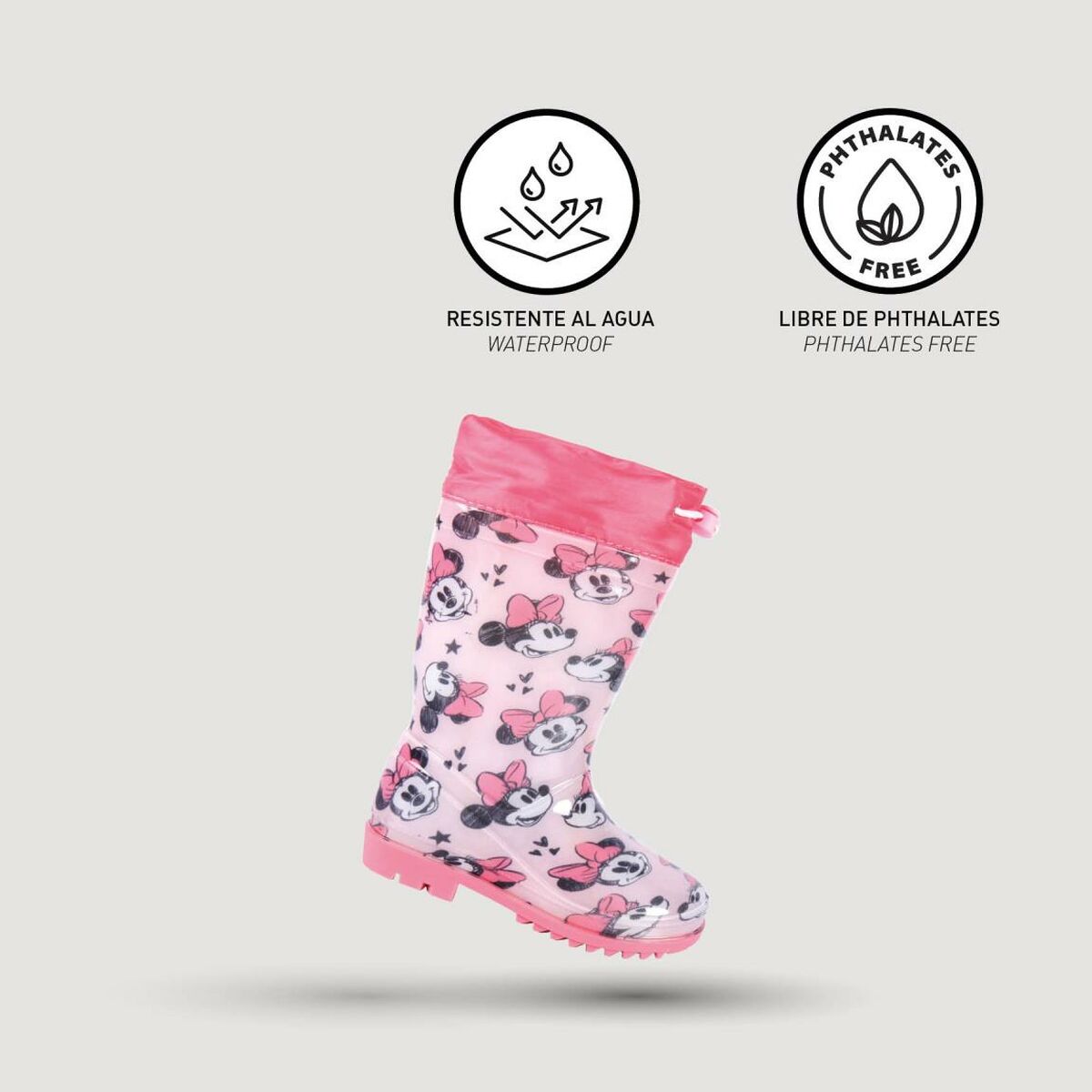 Minnie Maus Kinder Gummistiefel in Leuchtendem Pink – Ein Spritzer Magie an Regentagen