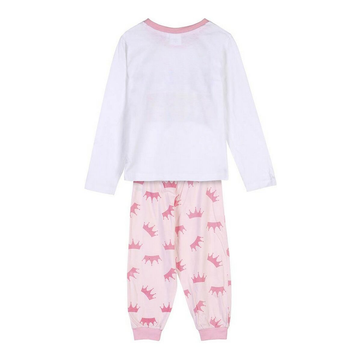 Kinderpyjama Disney Prinzessinnen in Weiß/Rosa – Märchenhafte Nächte für kleine Prinzessinnen