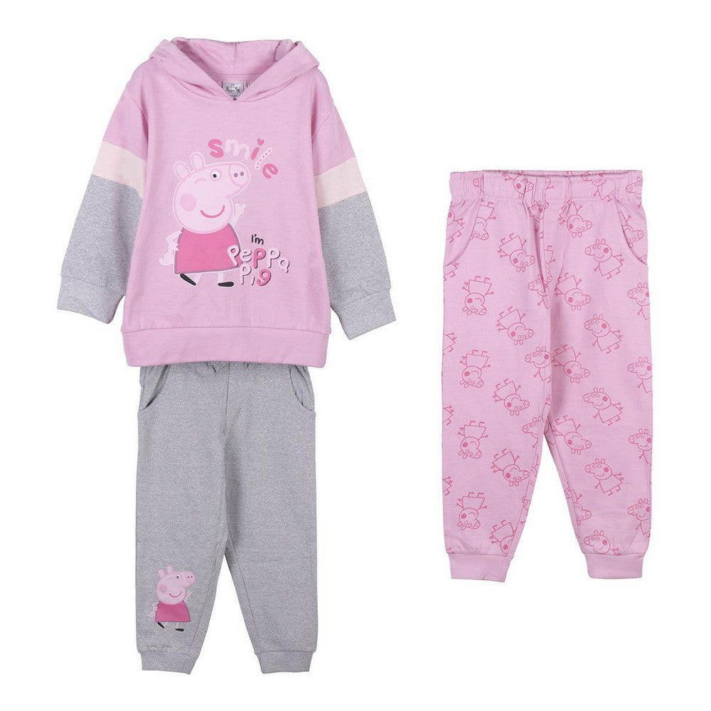 Peppa Pig Kinder-Trainingsanzug Set, 3-teilig, in Pink