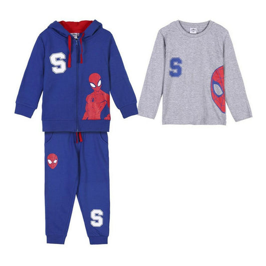 Spiderman Kinder-Trainingsanzug, 3-teilig in Blau