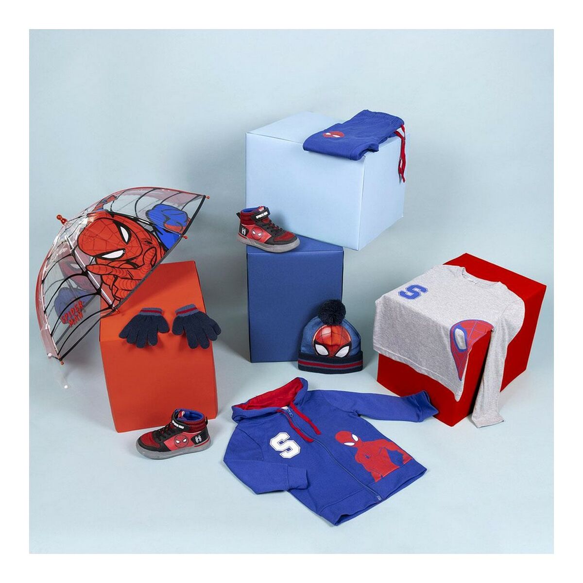 Spiderman Kinder-Trainingsanzug, 3-teilig in Blau