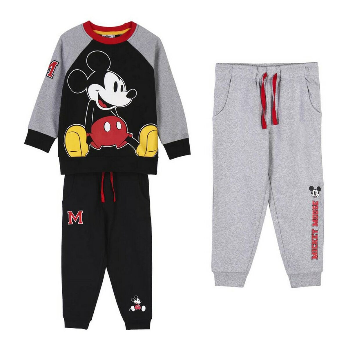 Mickey Mouse Kinder-Trainingsanzug 3-Teilig in Schwarz