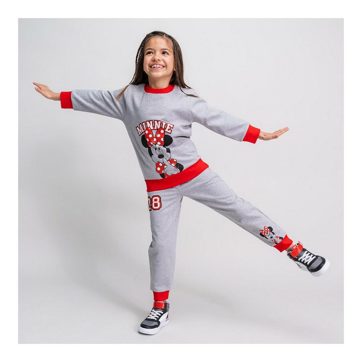 Minnie Mouse Kinder-Trainingsanzug in Grau