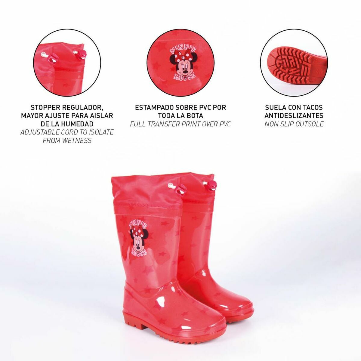 Minnie Mouse children's rubber boots in red – Stylish fun in the rain