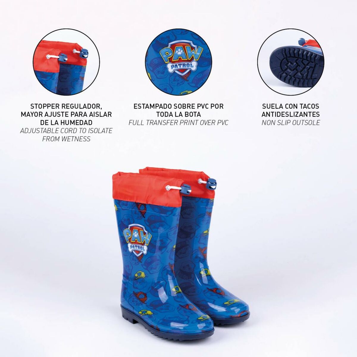 Paw Patrol Kinder Gummistiefel in Blau – Abenteuerlust auch an Regentagen