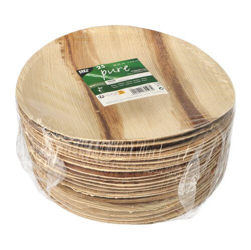 PAPSTAR 25 Teller, Palmblatt "pure" rund