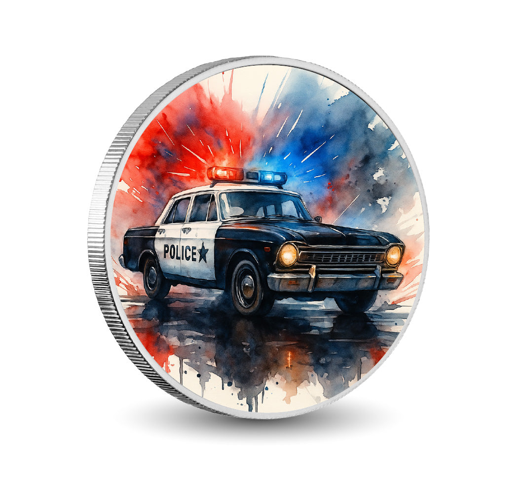 Rolling Justice Sirens of the Past 1oz Fine Silver Coloured Coin