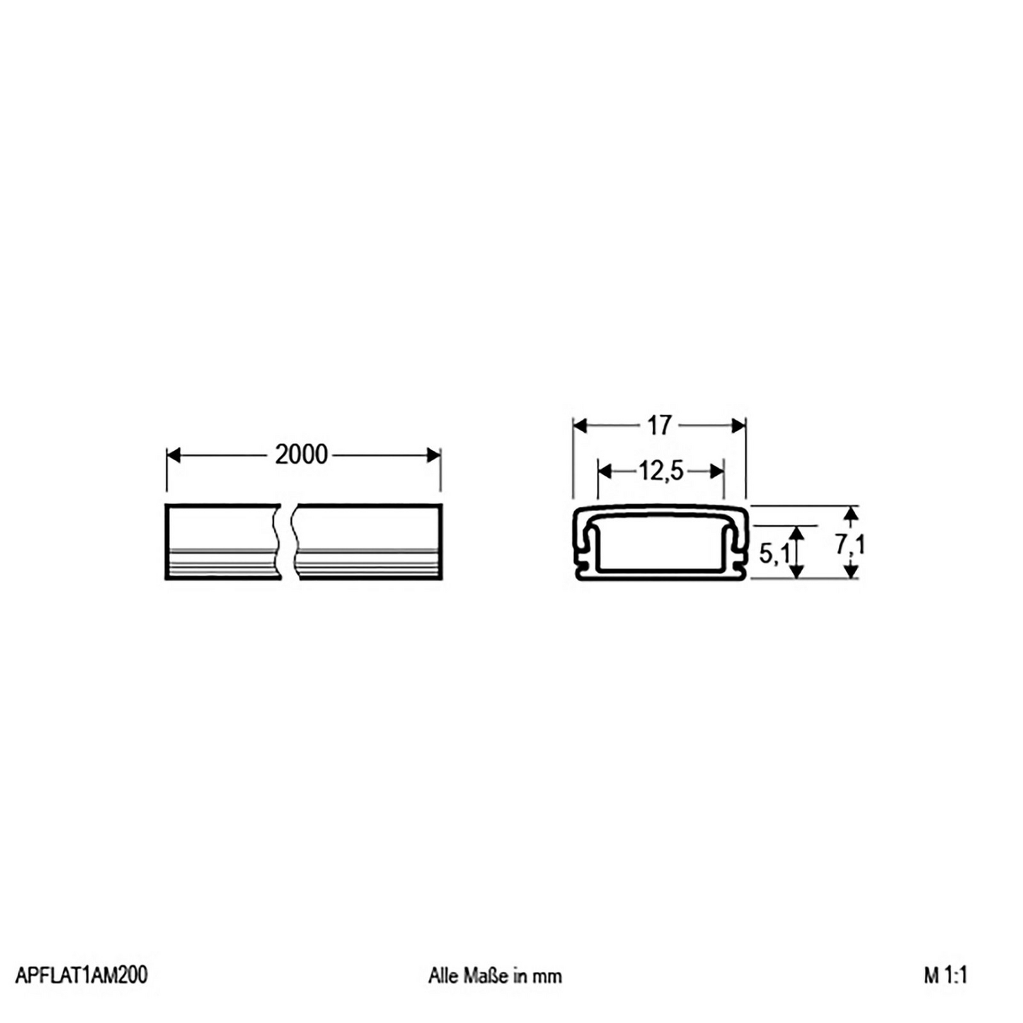 B-grade Evn Apflat1 aluminum profile 200 cm U-profile flat metal plate alloy plate