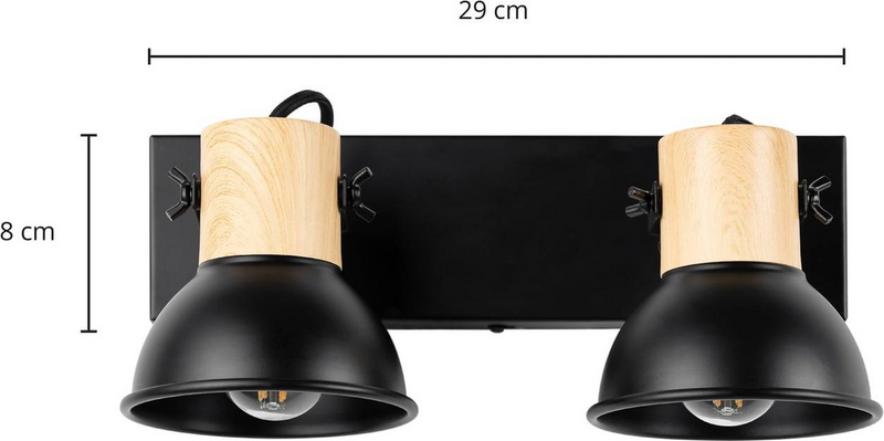 B-Ware Lindby Bosko Strahler Schwarz Zweiflammig Lampe Leuchte Deckenlampe Deckenlicht