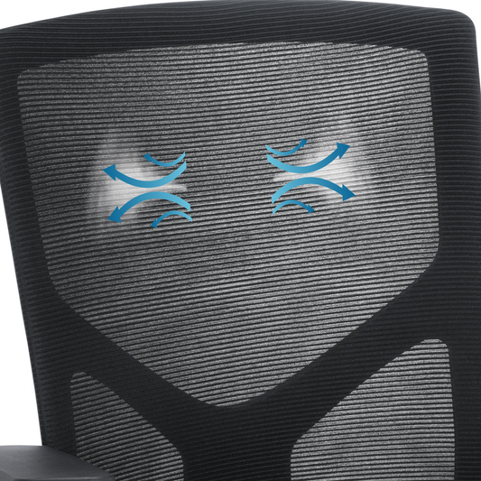 Gestastóll frá Hjh skrifstofu í B-flokki, ráðstefnustóll, svartur stóll með bretónskum armleggjum