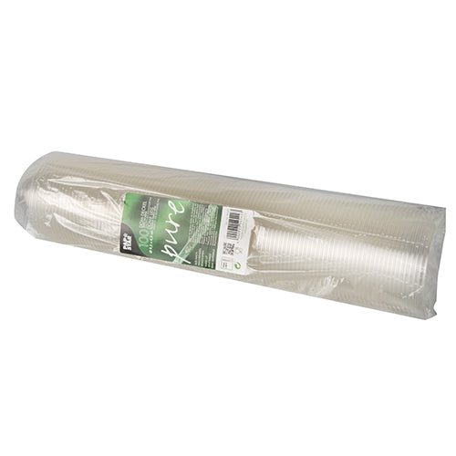 PAPSTAR 100 Dom-Deckel, PLA "pure" rund Ø 9,5 cm · 4,5 cm glasklar