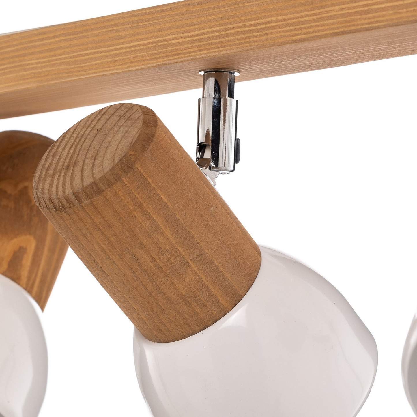 B-grade Envostar Nale ceiling spotlight, pine brown, ceiling lamp, ceiling light, spotlight