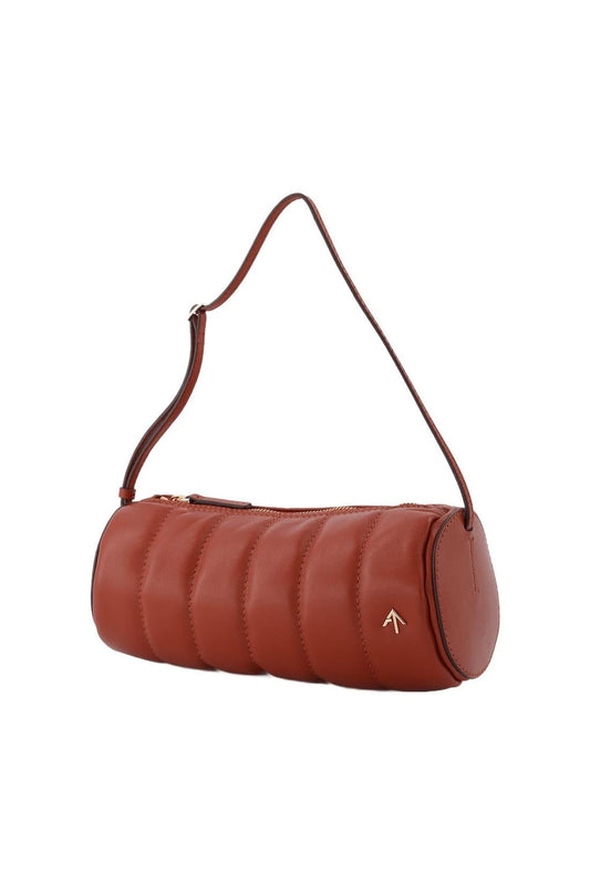 Tasche Padded Cylinder aus Leder in rot