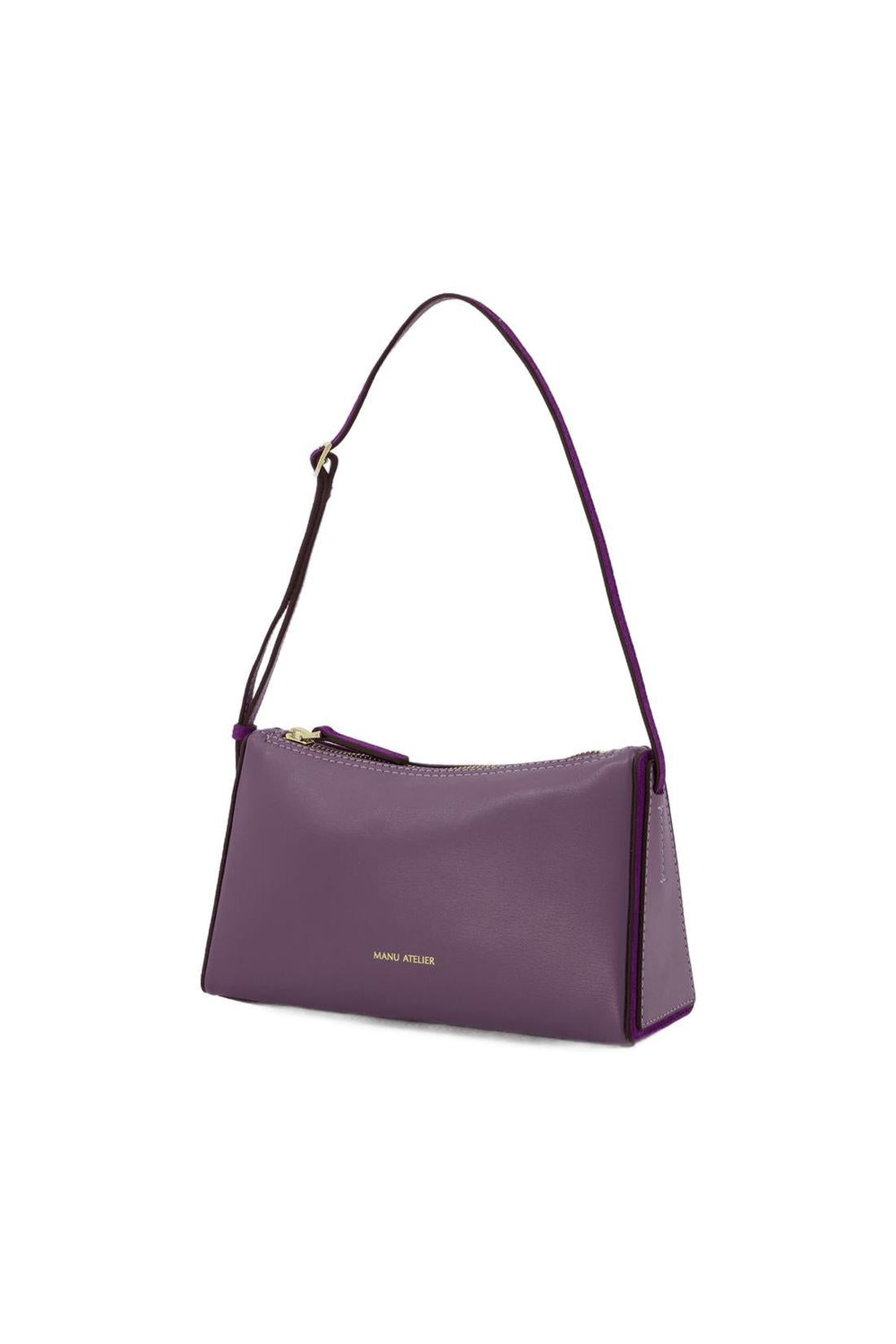 Mini Prism Hobo Bag - Manu Atelier - Steel/Purple - Leather