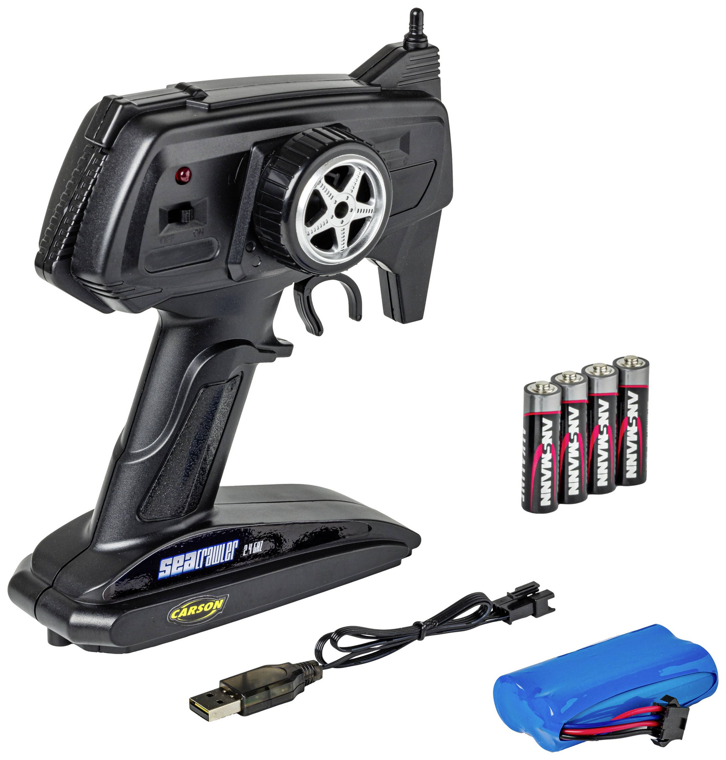 Carson Modellsport Sea Crawler 6x6 1:10 fjarstýrður bíll, rafknúinn, af gerðinni B. Sjá texta/mynd.