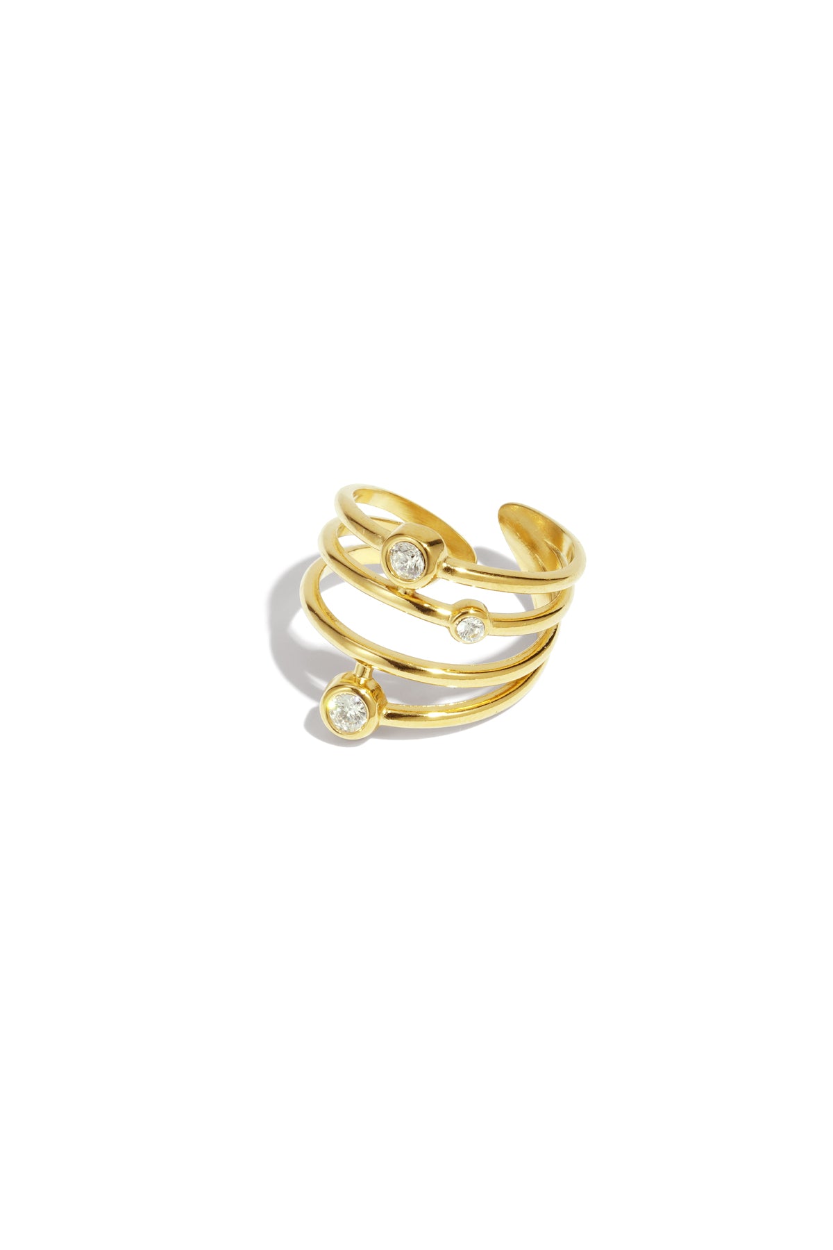 Edelstahl Statement Ringe Linien Casual Daily Simple Serie Damenschmuck