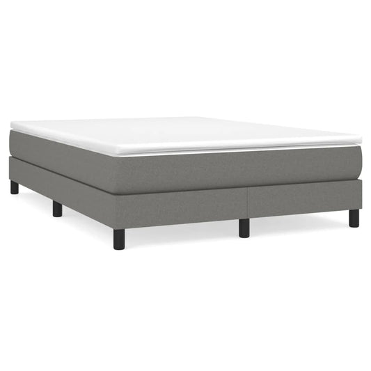 Boxspringbett mit Matratze Dunkelgrau 140x190 cm Stoff