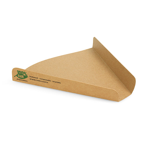 PAPSTAR Pizza-Trays, Pappe "pure" 2,5 cm x 17,1 cm x 18,3 cm braun "100% Fair" extra groß | Folie (80 Stück)